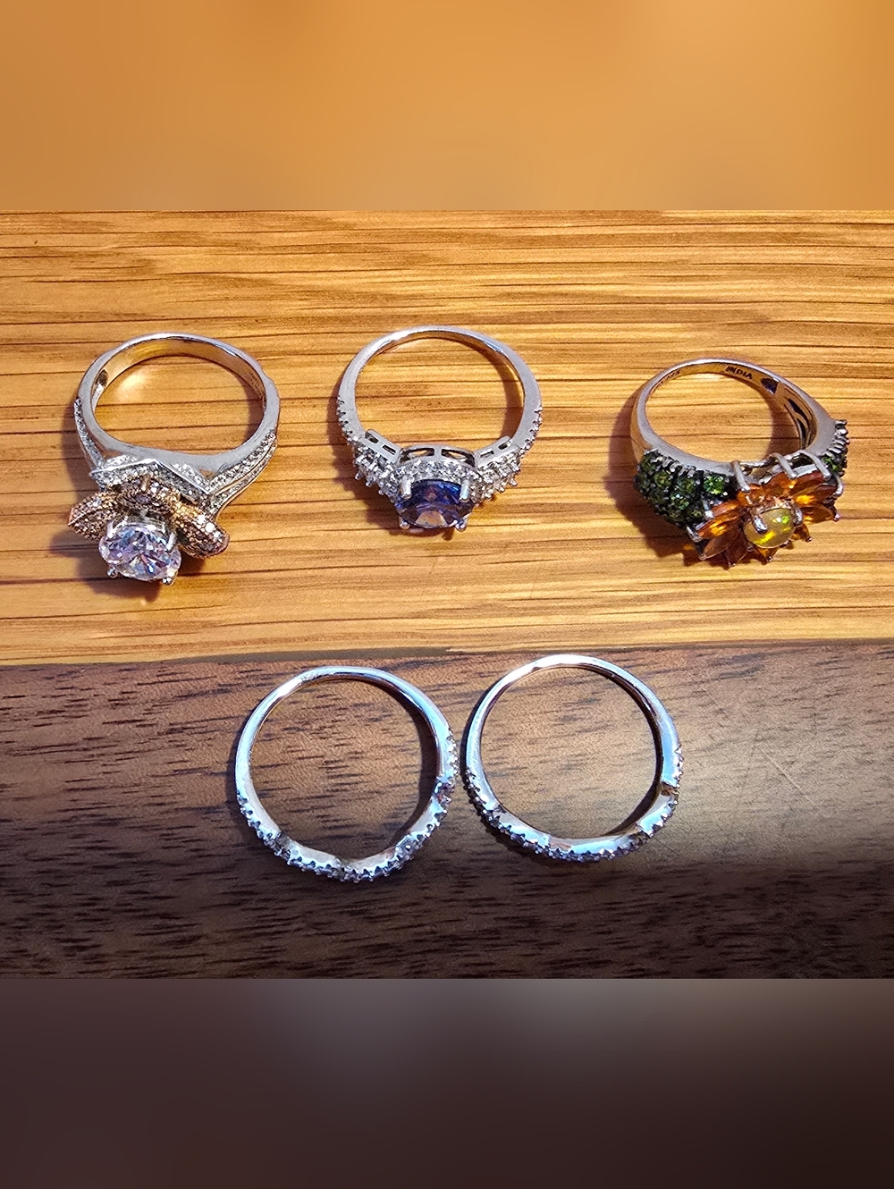 Sterling Silver Size 8 Rings - Picture 2 of 12